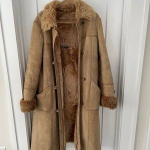 Vintage Shearling Sheepskin Winter Coat